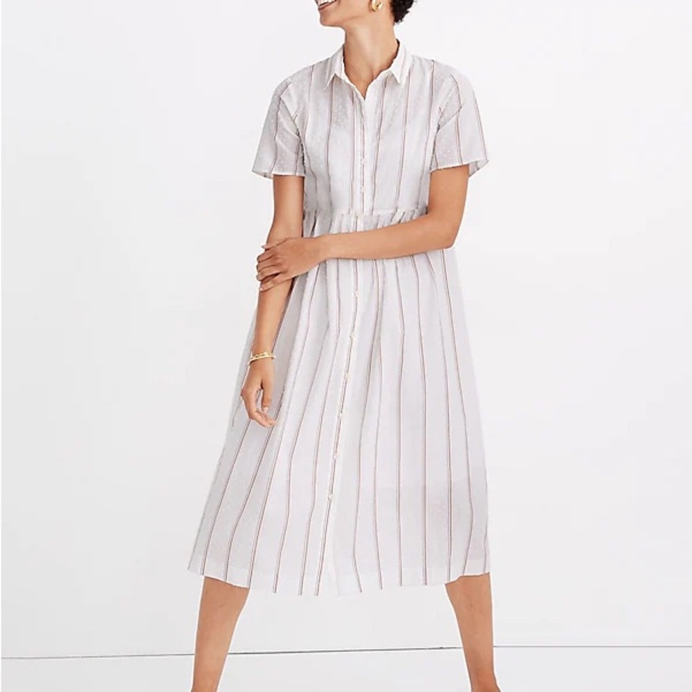 Striped Midi Shirtdress
